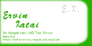 ervin katai business card